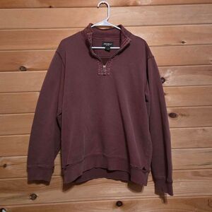 Men's Eddie Baur Vintage Mauve Distressed Gorpcore Think Quarter Neck Sweatshirt